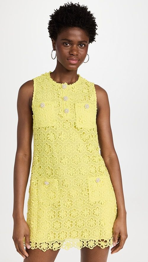 Lime Daisy Guipure Mini Dress | Shopbop