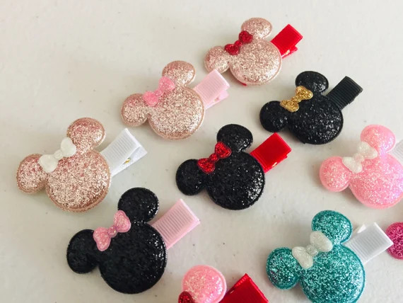 Fully Lined Baby Hair Clips Mini Hair Clips Minnie Mouse | Etsy | Etsy (US)