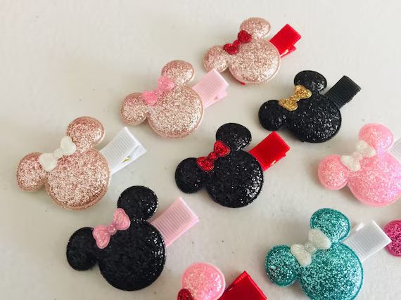 Fully Lined Baby Hair Clips Mini Hair Clips Minnie Mouse | Etsy | Etsy (US)