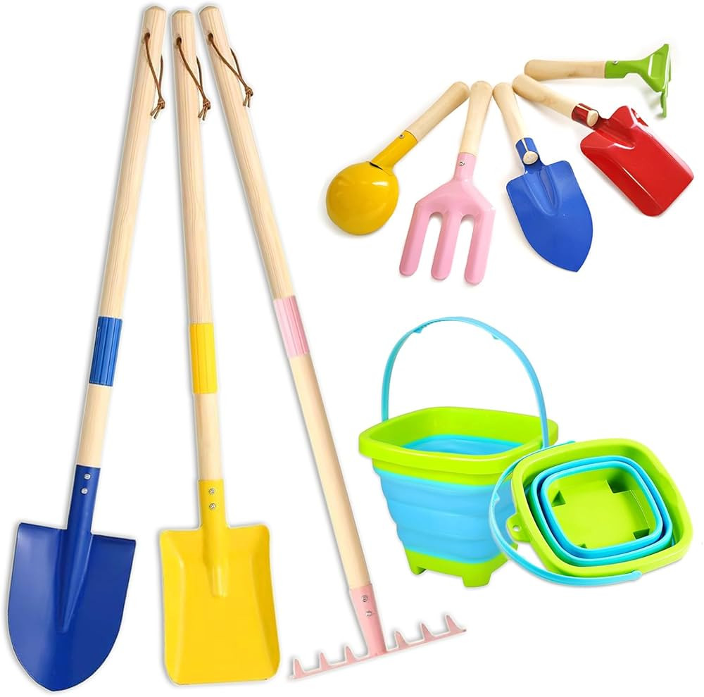 Kids Garden Tool Set Toy, Collapsible Sand Bucket and Shovels Set for Kids, Outdoor Summer Yard L... | Amazon (CA)