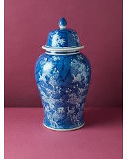 19in Ceramic Chinoiserie Ginger Jar | HomeGoods