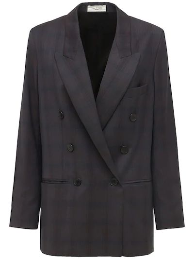 Isabel Marant étoile - Oleaga double breasted wool blazer - Navy | Luisaviaroma | Luisaviaroma