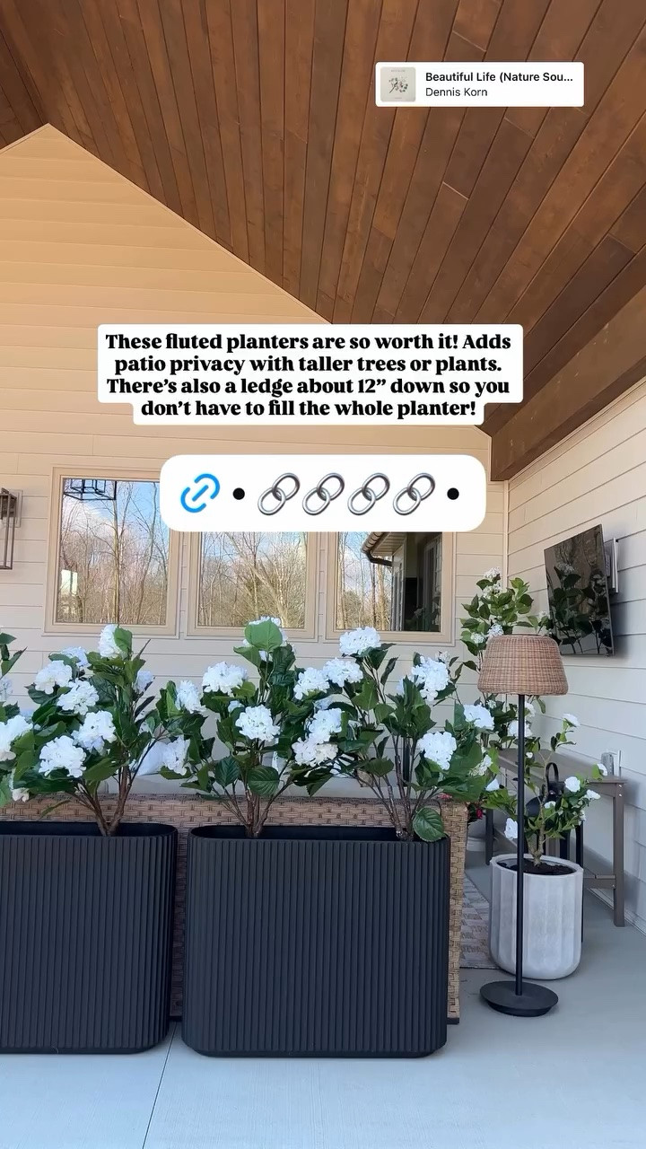 These fluted planters are so worth it! Adds patio privacy with taller trees or plants. There’s also a ledge about 12” down so you don’t have to fill the whole planter!

#LTKmomlife #LTKSeasonal #LTKHome