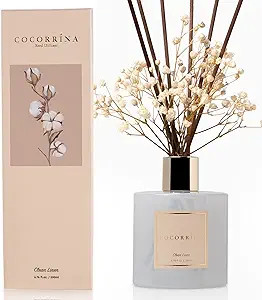 Cocorrína Reed Diffuser Set, Clean Linen 6.7 fl oz Scented Diffuser with Sticks Home Fragrance R... | Amazon (US)