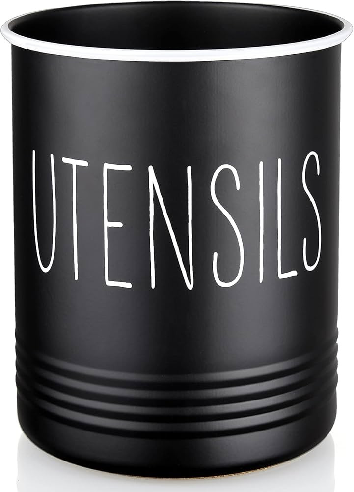 Kitchen Utensil Holder, 6.7" Utensil Holder for Kitchen Counter, Cooking Utensil Crock with Cork ... | Amazon (US)