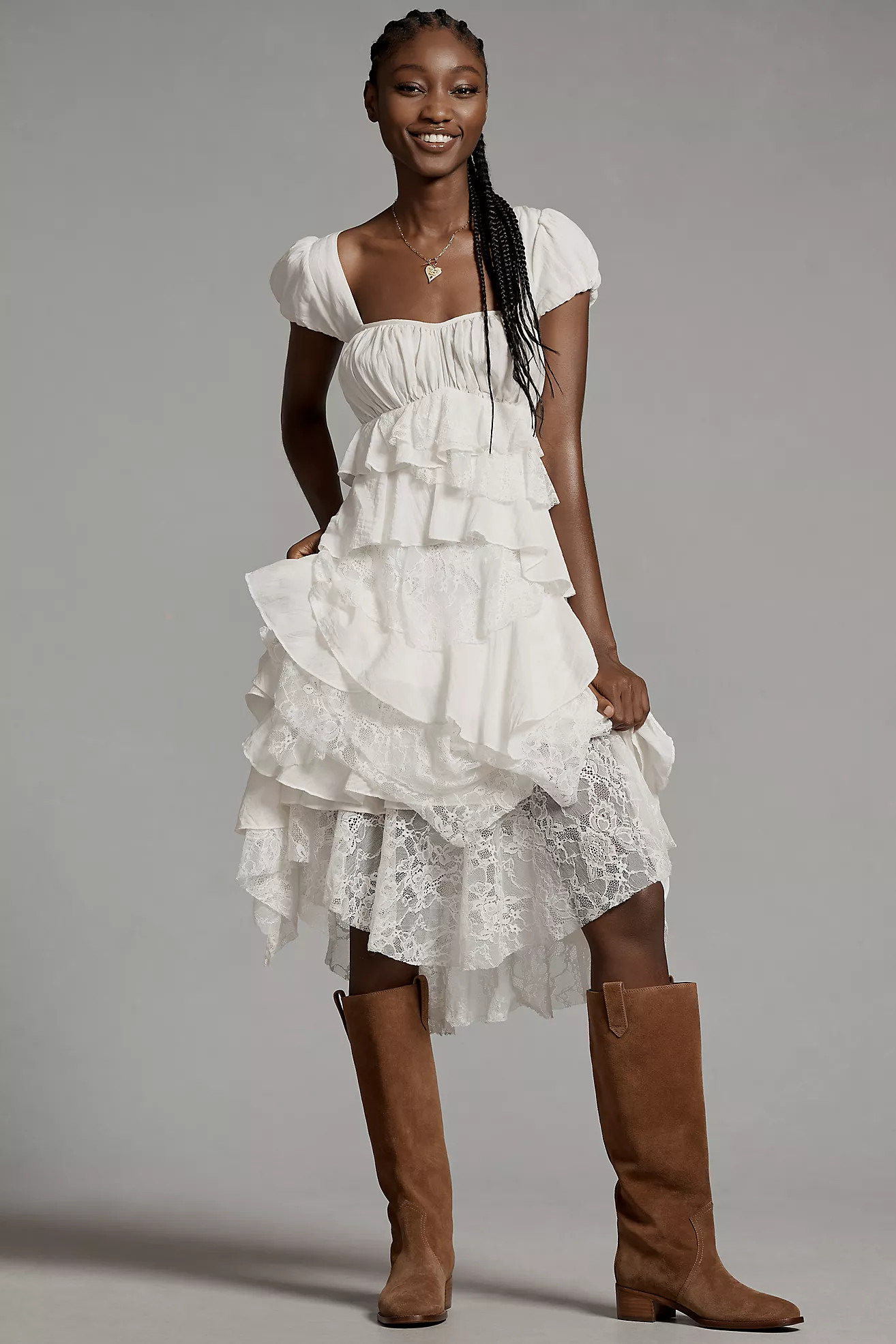 Lola Cruz Cala Knee-High Western Boots | Anthropologie (US)