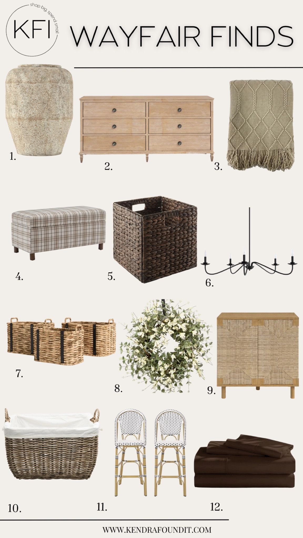 #wayfairpartner Time for some brand new @Wayfair deals that will help you decorate and organize your home on a budget! 👌🏻 I've got a chalky, vintage-inspired vase, spring door wreath, aesthetic laundry basket, wicker cabinet, a neutral wood dresser, and so much more.

All of these items would go perfectly in a modern organic or modern traditional home and will help you decorate on a budget. #wayfair 

#LTKSaleAlert #LTKSummerSales #LTKHome