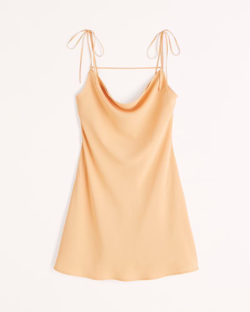 Women's Removable Strap Cowl Neck Mini Dress | Women's | Abercrombie.com | Abercrombie & Fitch (US)