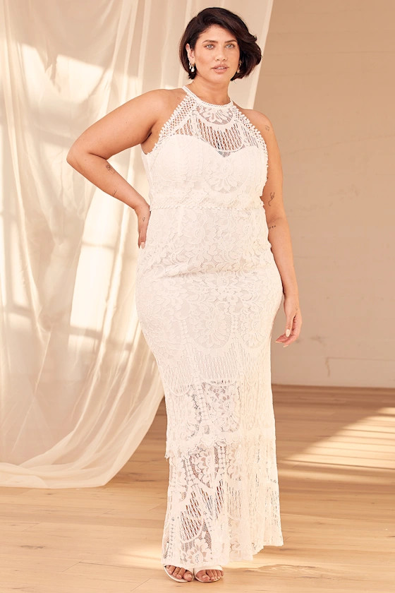 Magic in the Moment White Lace Tiered Maxi Dress | Lulus (US)
