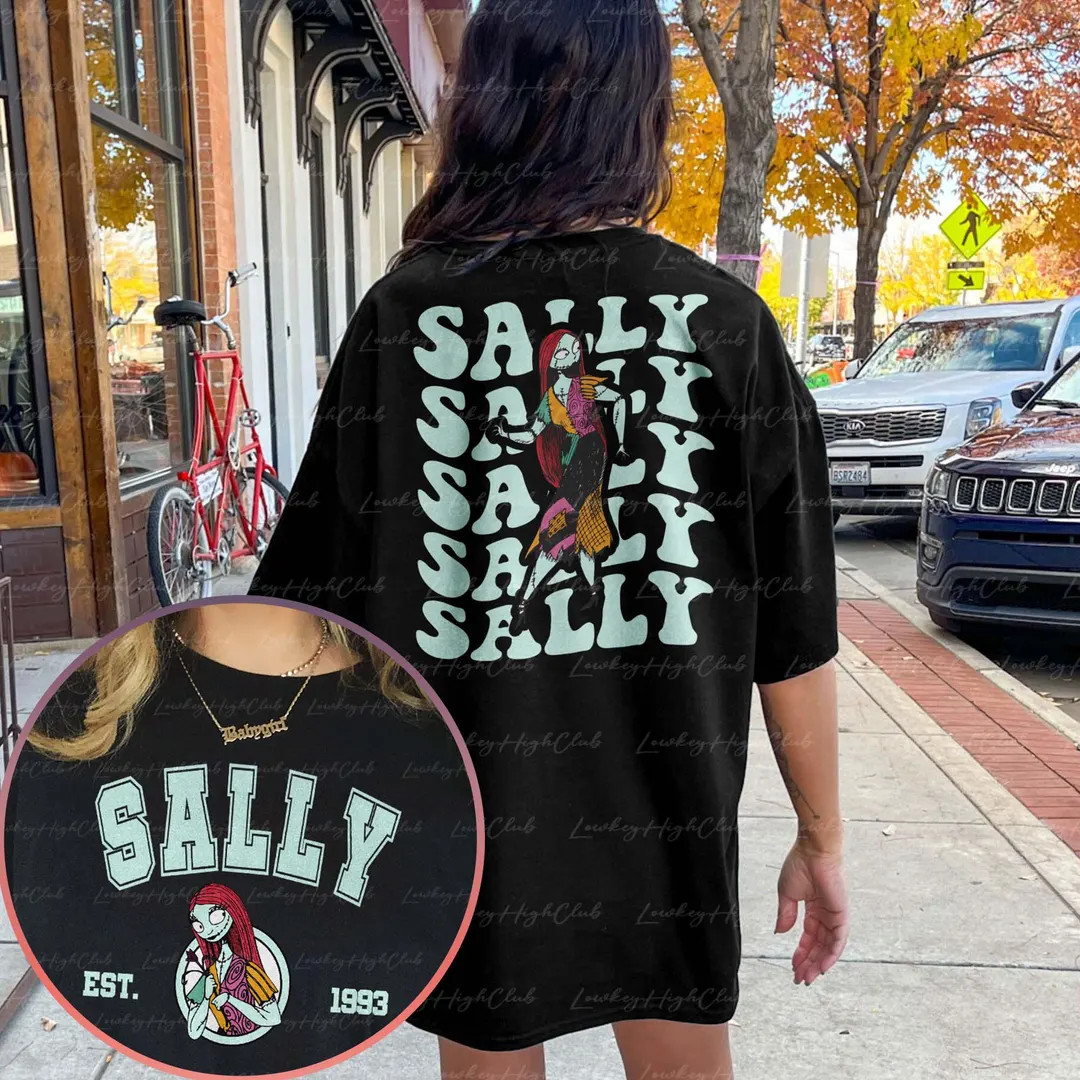 Disney Sally Retro 2 Sided Shirt, Jack Sally Before Christmas Shirt, Nightmare Before Christmas T... | Etsy (US)