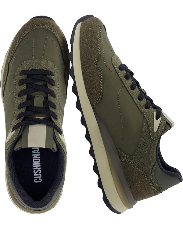 CUSHIONAIRE Women's Kicks lace up Nylon Sneaker +Comfort Foam, Wide Widths Available | Amazon (US)