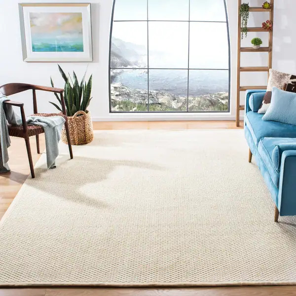 SAFAVIEH Hand-knotted Palm Beach Laure Ivory Sisal and Wool Area Rug - Overstock - 30104813 | Bed Bath & Beyond