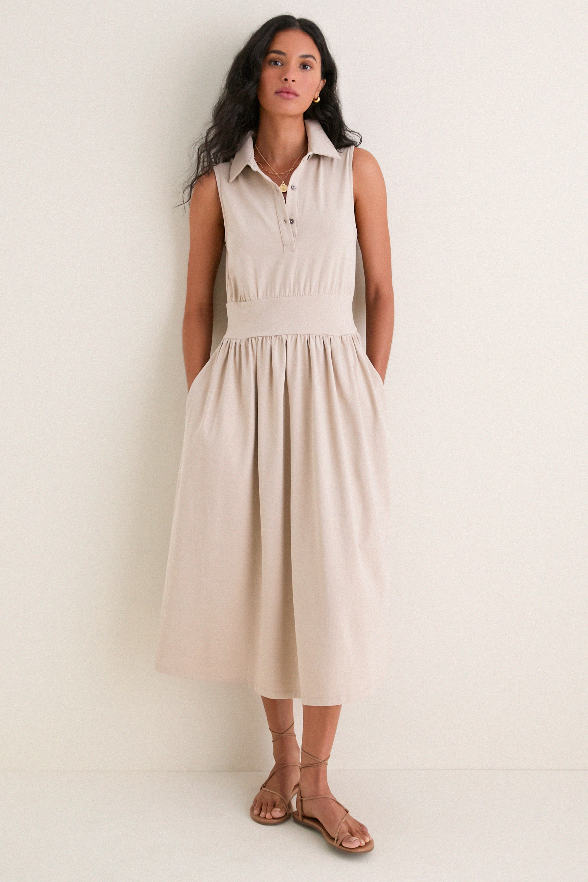 Sand Mikaela Midi Dress | Tuckernuck (US)
