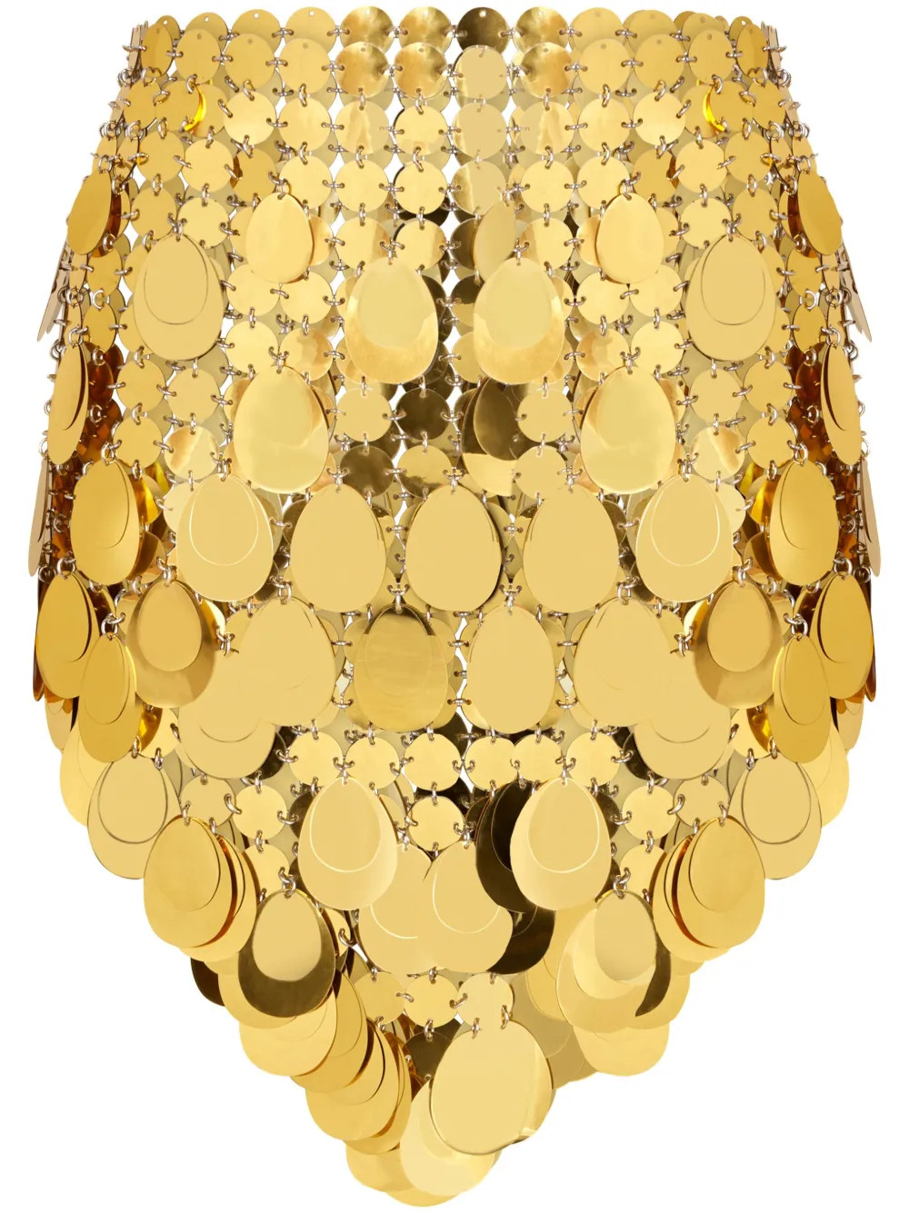 Rabanne Gold Sparkle Assembly Mini Skirt | Gold | FARFETCH UK | Farfetch Global