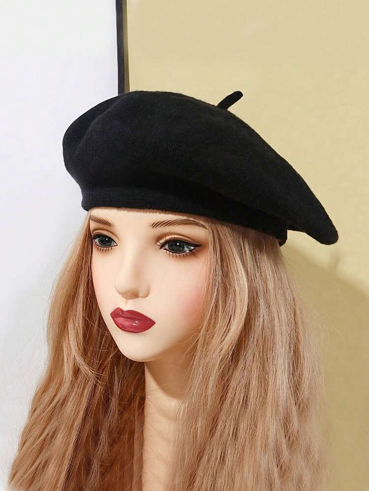 1pc Classic Solid Color Beret Hat | SHEIN