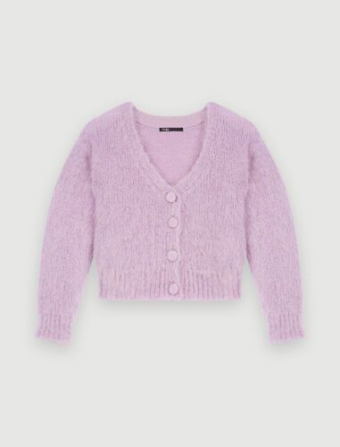 Mohair cardigan with fancy buttons | Maje (US)