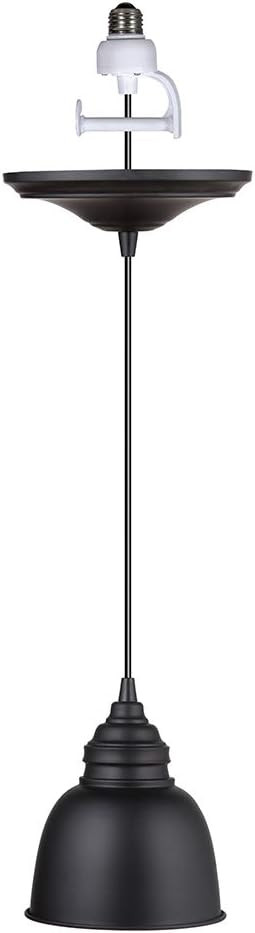 Worth Home Products- Instant Pendant Light - Small Matte Black Metal Dome - Recessed Light Conver... | Amazon (US)