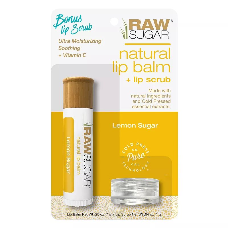 Raw Sugar Living Natural Lip Balm - Lemon Sugar, Size: .25Oz | Kohl's