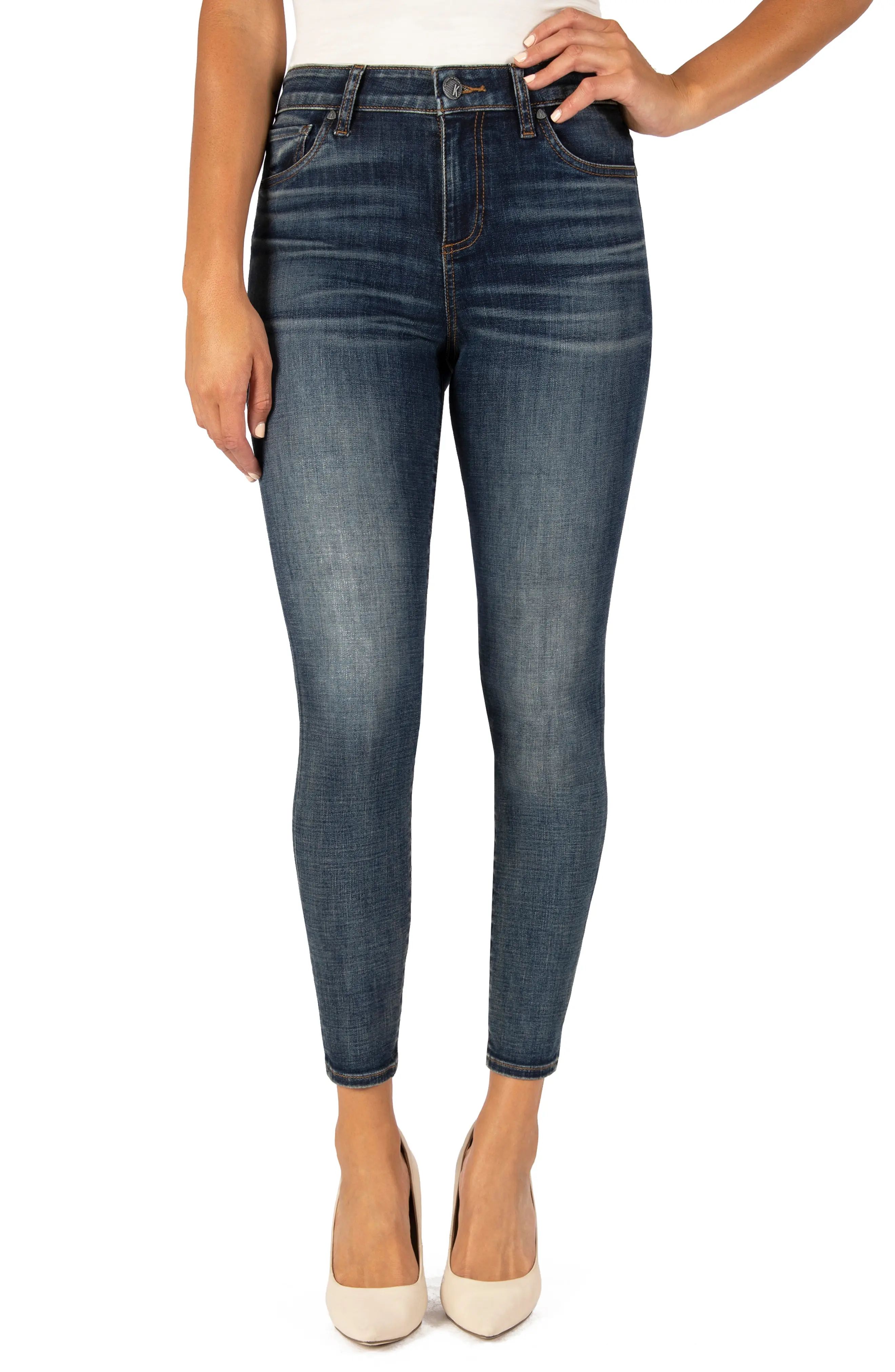 Women's Kut From The Kloth Donna High Waist Ankle Skinny Jeans, Size 18 - Blue | Nordstrom