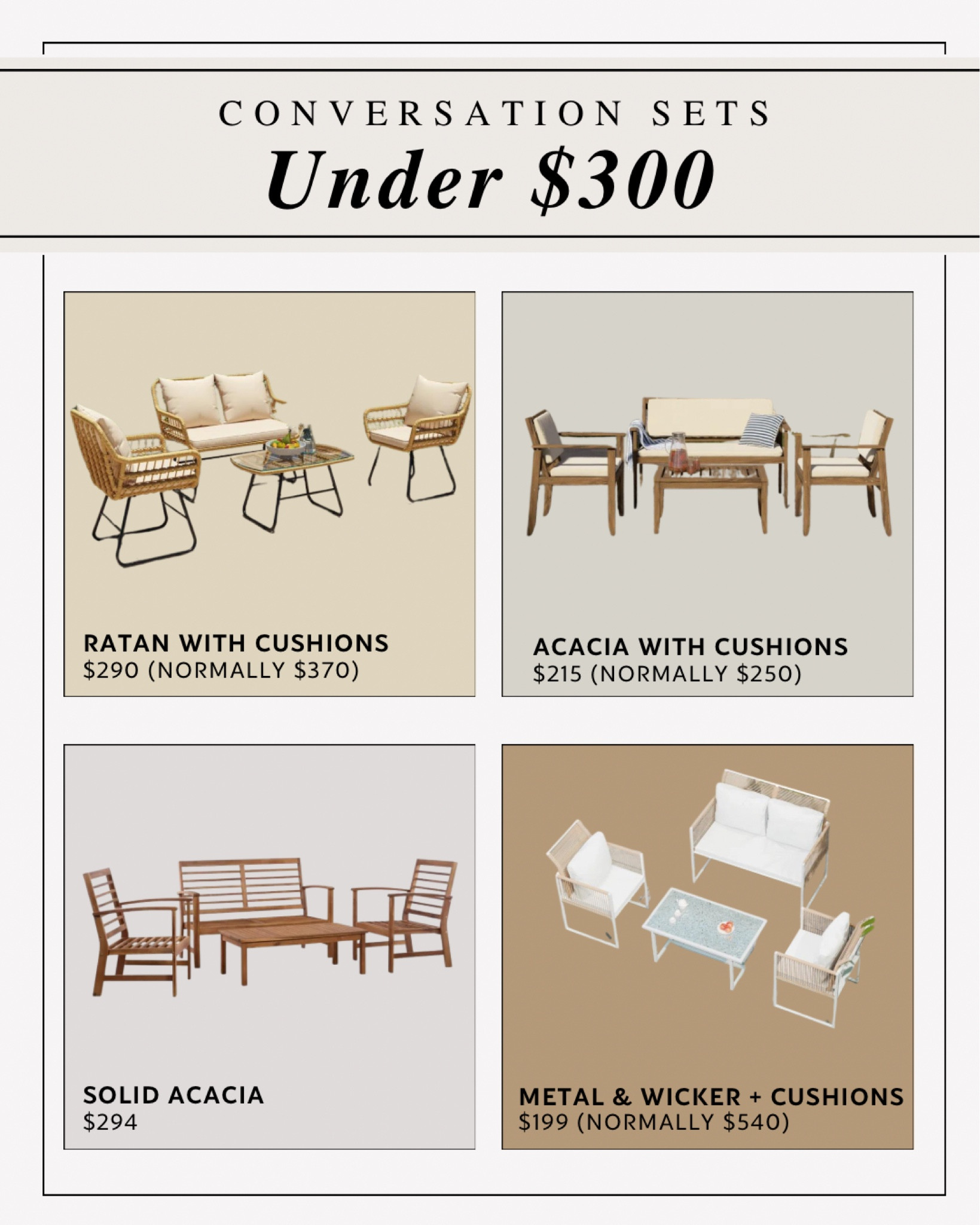 Budget-friendly conversation sets from Wayfair

#LTKHome