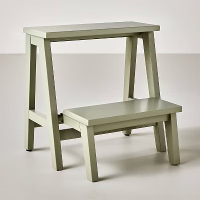 Wood Kitchen Step Stool Sage Green - Hearth & Hand™ with Magnolia | Target