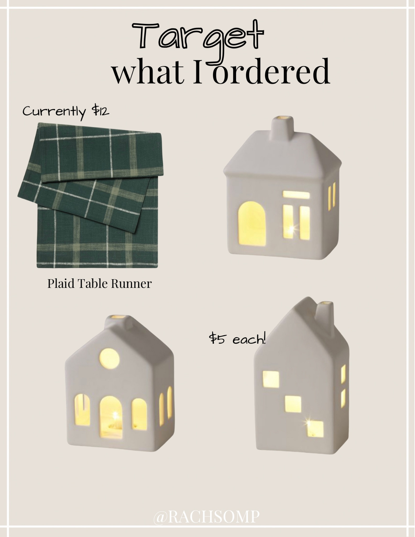 Target finds, target
Decor, home decor, Christmas decor, table runner, holiday decor, ceramic houses, Christmas houses, 

#LTKHoliday #LTKSeasonal #LTKhome