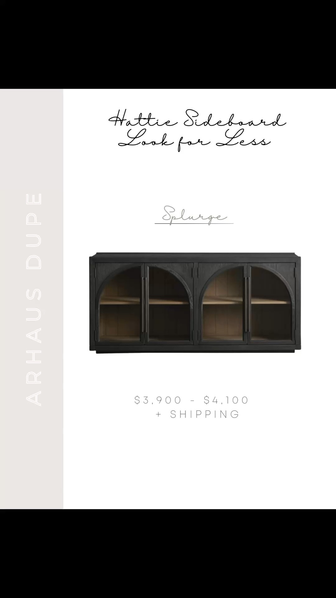 If you love the look of the Arhaus Hattie sideboard but not the $4k+ price tag, this dupe gives you the same arched cabinet detail and moody wood finish for a fraction of the cost.

It’s such a good option for a dining room, living room, or entryway if you want that high-end designer look without the splurge.

Linked the original and my favorite look-for-less option so you can compare

#LTKhome #LTKsalealert