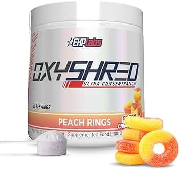 EHP Labs OxyShred Thermogenic Pre Workout Powder & Shredding Supplement - Preworkout Powder with ... | Amazon (US)