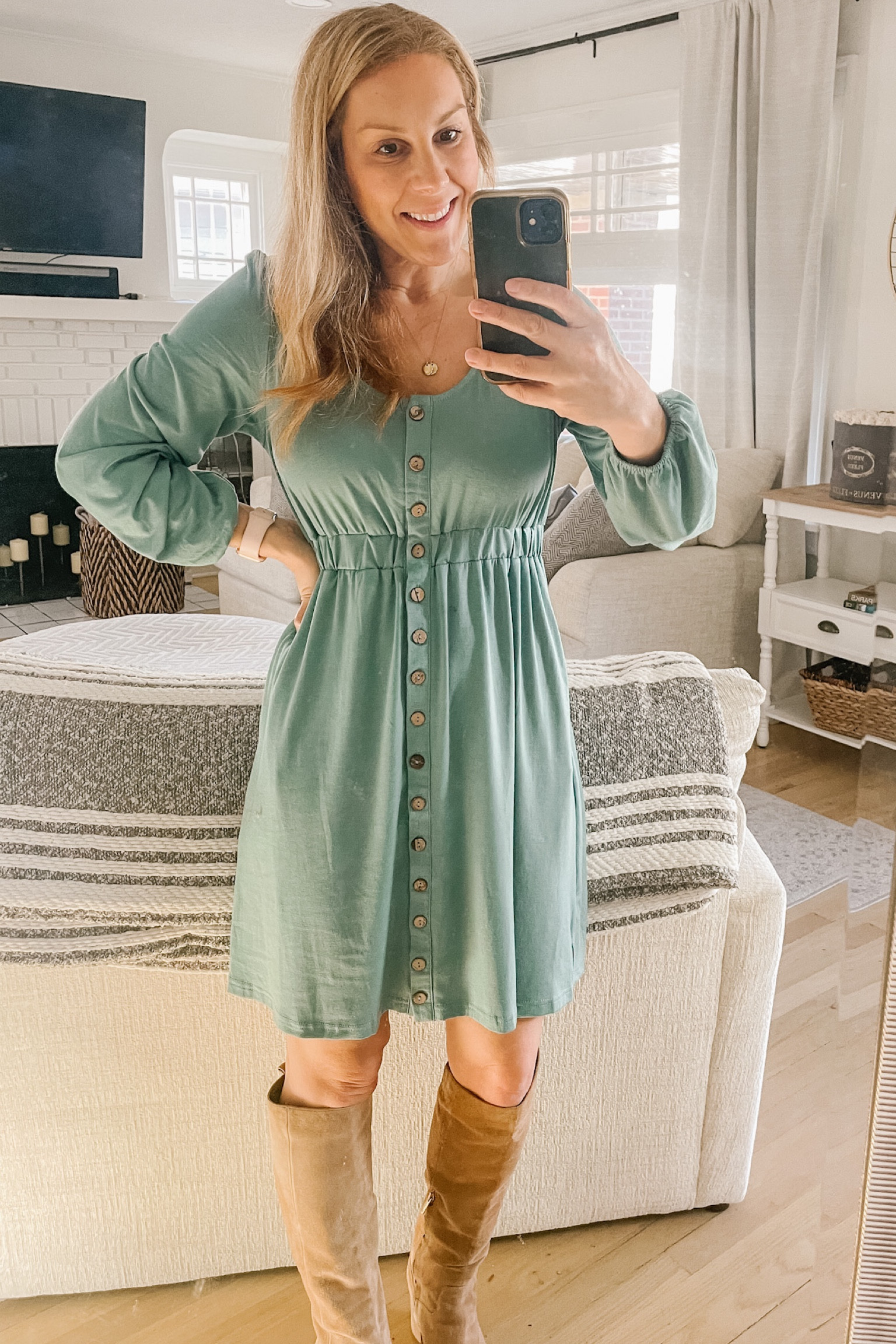 This may be the best dress to wear between seasons and it has pockets! Nursing friendly and so many colors! Dress it up with knee high boots or dress down with a jean jacket and white sneakers 

#LTKkids #LTKsalealert #LTKSeasonal