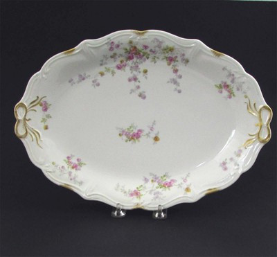 Antique Charles Ahrenfeldt Limoges France Pink Rose Oval Serving Platter 13.5"  | eBay | eBay US