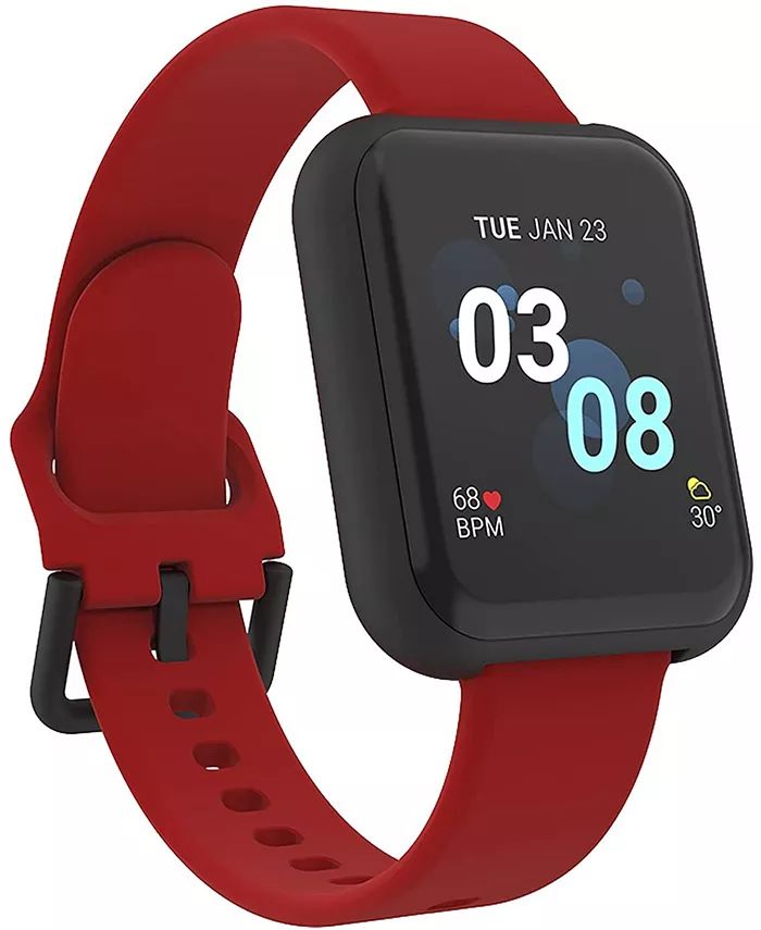 iTouch Air 3 Unisex Heart Rate Red Strap Smart Watch 44mm - Macy's | Macys (US)