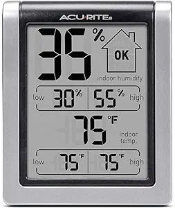 AcuRite 00613 Digital Hygrometer & Indoor Thermometer Pre-Calibrated Humidity Gauge, 3" H x 2.5" ... | Amazon (US)