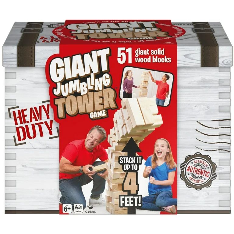 Giant Jumbling Tower Party Game with Wood Blocks, for Families and Kids Ages 6 and up | Walmart (US)