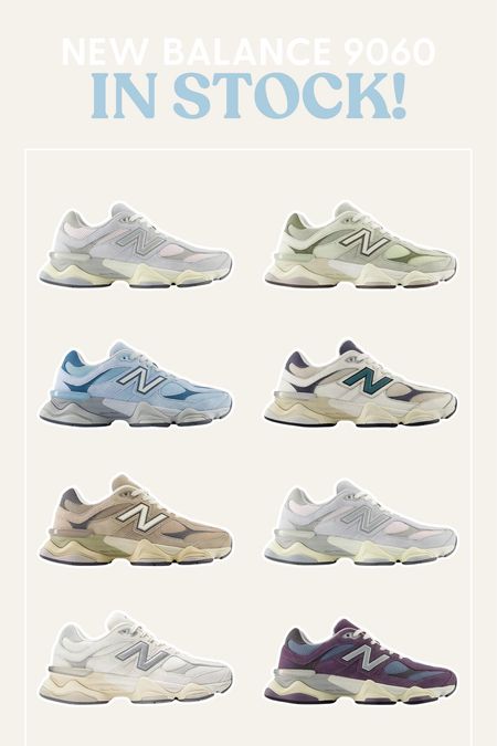 In stock New balance 9060 sneakers! 

#newbalance #sneakers #9060 #shoes 

#LTKshoecrush #LTKSeasonal #LTKfindsunder100