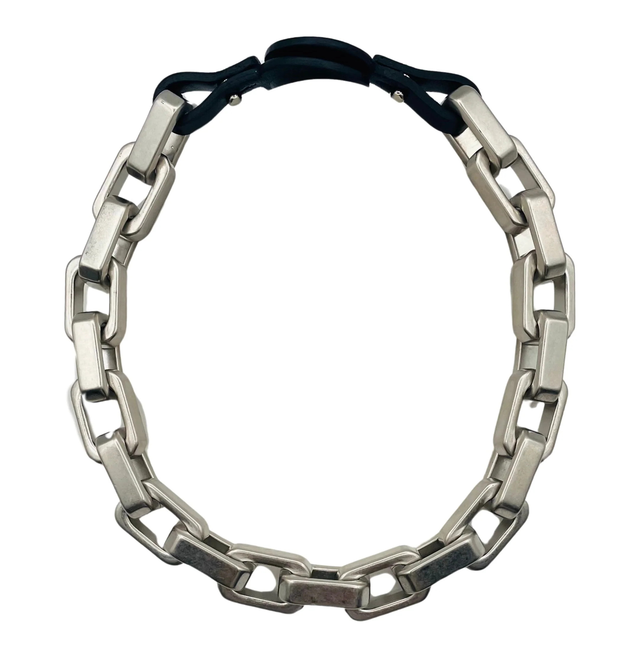 The Antonia Vintage Silver Chain Link Necklace | Fairchild Baldwin