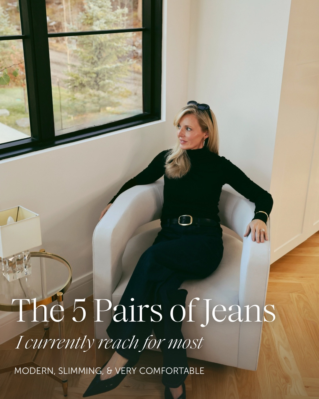 Jeans are a MAJOR wardrobe essential for every woman. Finding a really great pair that you love can be a challenge though... They’ve got to have that perfect flattering fit, the perfect amount of stretch without losing shape, a modern silhouette, and a flattering rise and length, just for starters... If you don’t have a go-to pair of jeans, one of these will be IT. 

These are worth every penny (though some are on sale) as you will wear them all year round for everything from travel days to errands to dinner to date night to coffee, all while feeling comfortable and confident and looking amazing.