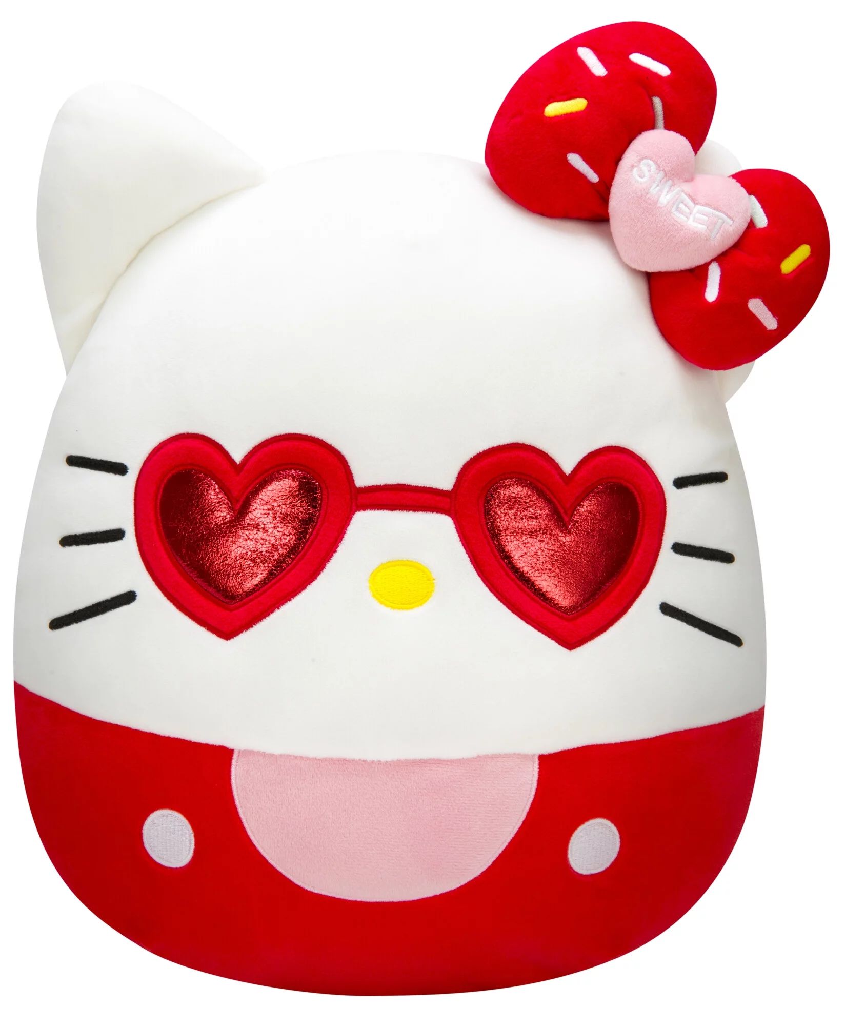Squishmallows Original Sanrio 14-inch Hello Kitty with Red Heart Glasses Child's Ultra Soft Plush | Walmart (US)