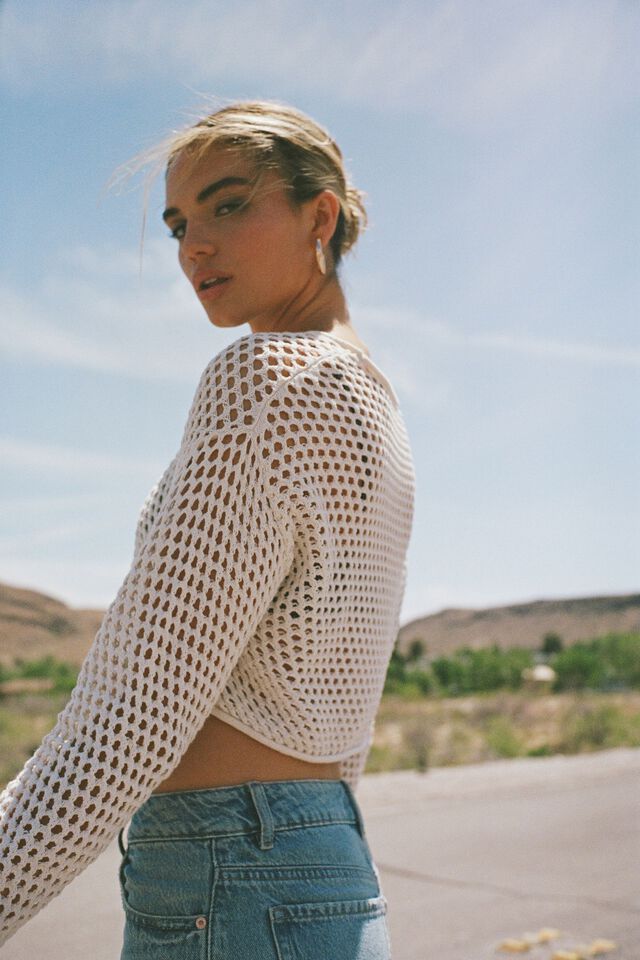 Open-Knit Cropped Sweater | Garage Clothing