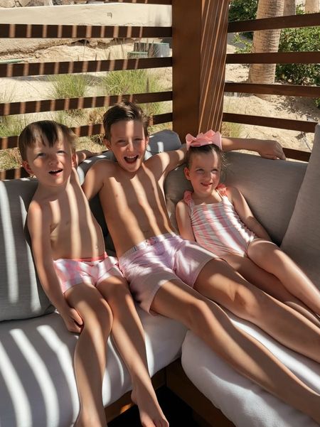 Matching swimwear, double the cuteness!  Loving my kids' RuffleButts and RuggedButts pink swimsuits. #FamilyFun #MatchingSwimwear #RuffleButts #RuggedButts

#LTKfamily #LTKswim #LTKkids