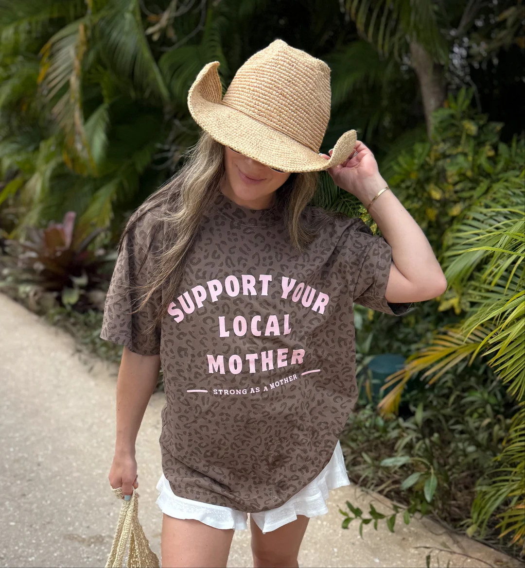 Support Your Local Mother® Oversized Tee - Leopard | Mother Hats