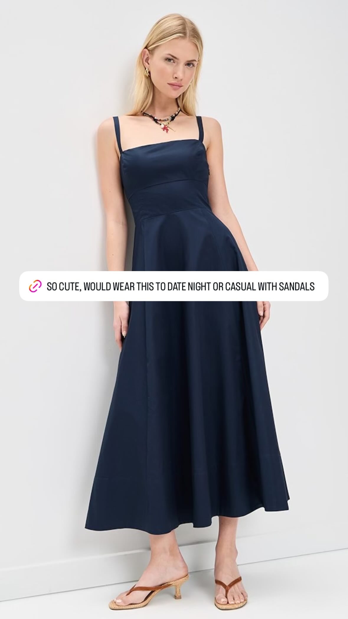 The perfect navy dress for date night or worn casual with sandals. Sharing a roundup of my Shopbop Favorites! Right now everything is 20% sitewide using code SPRING20. From cute dresses, sandals, jeans, bags and more! 

 #LTKgrwm #LTKootd #LTKSaleAlert