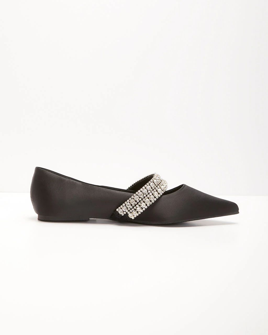 Spellbound Rhinestone Pointed Flats | VICI Collection
