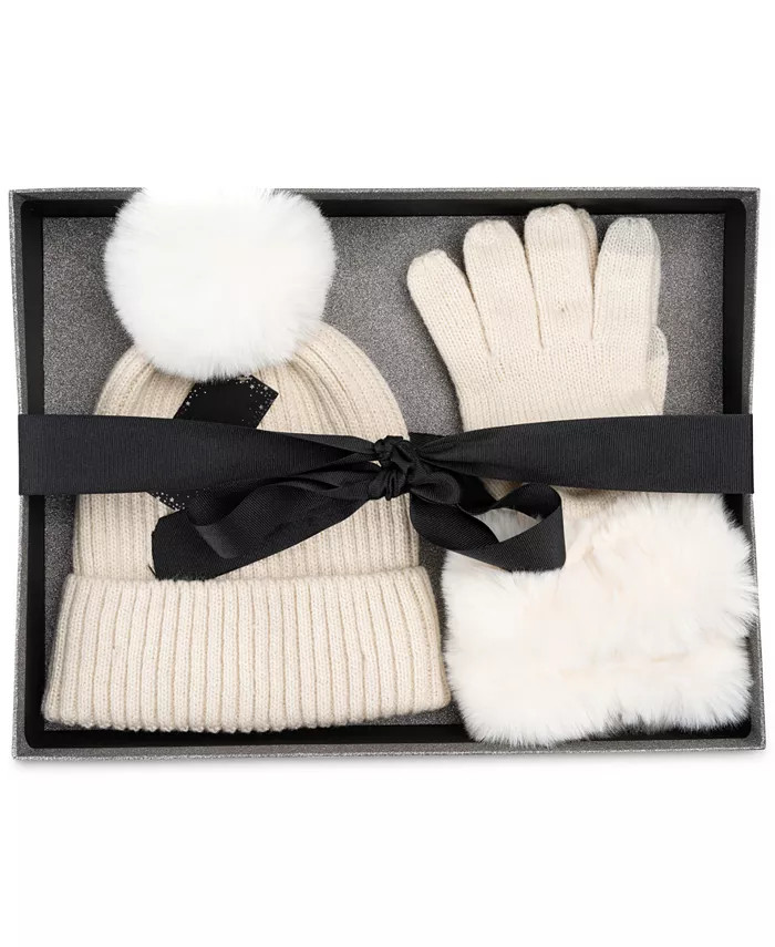 Women's Beanie & Gloves Gift Set, Created for Macy's | Macy's