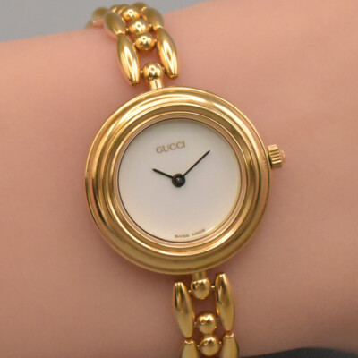 [Near MINT] Vintage Gucci 11/12.2 Change Bezel Gold Quartz Ladies Watch JAPAN | eBay | eBay US