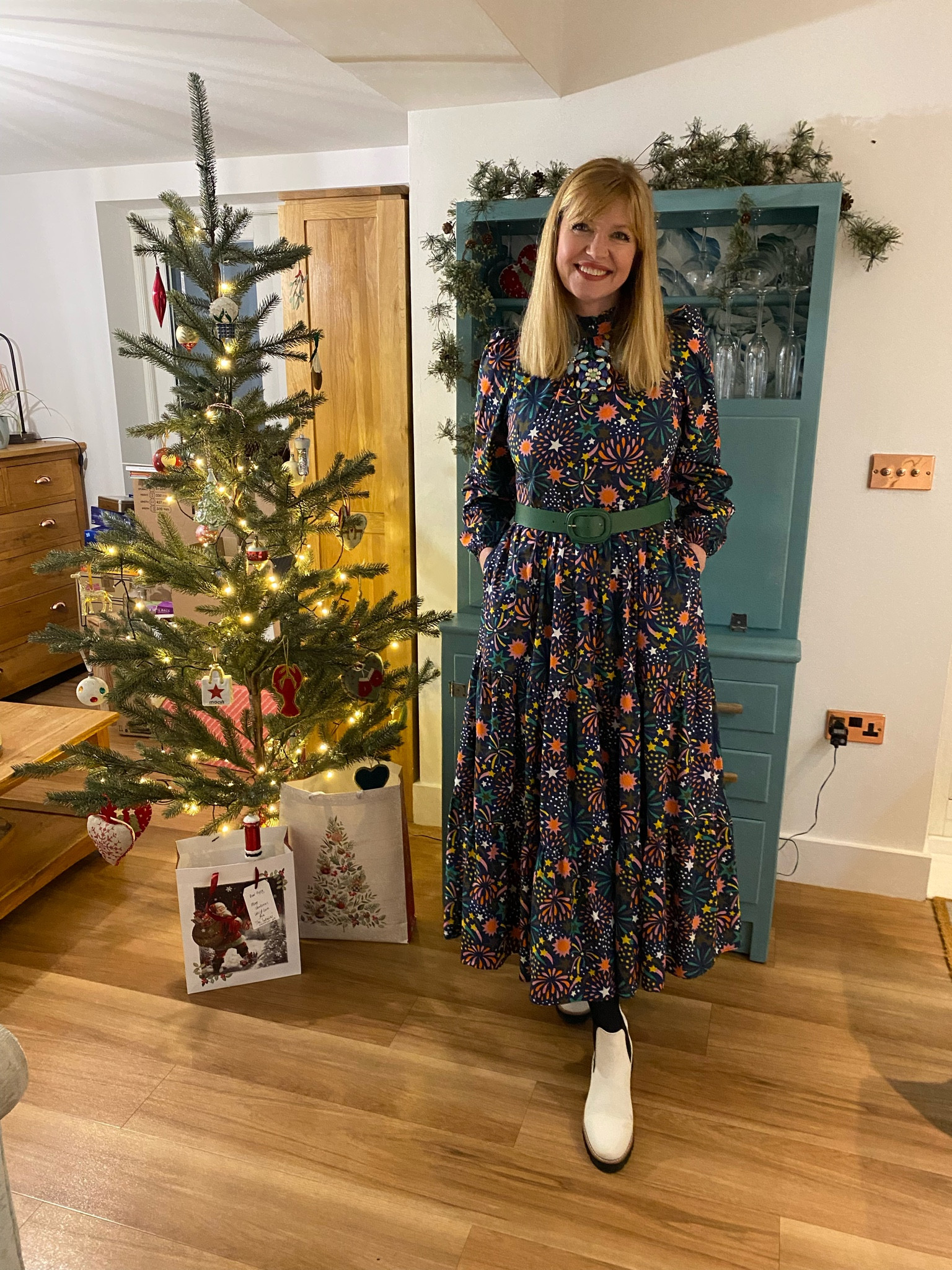 The Boden mutton sleeve midi dress that keeps on giving. Boden dress. White Chelsea boots. Christmas outfit  

#LTKSeasonal #LTKeurope #LTKHoliday
