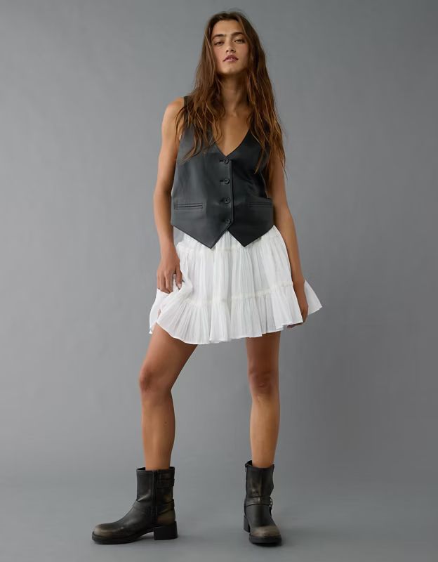 AE Vegan Leather Vest | American Eagle Outfitters (US & CA)