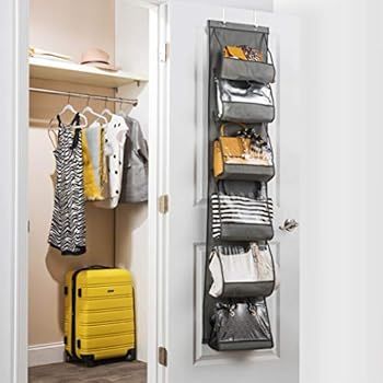 Over The Door Purse Organizer & Storage (2Pack) Handbag Organizer with 6 Easy Access Deep Pockets... | Amazon (US)