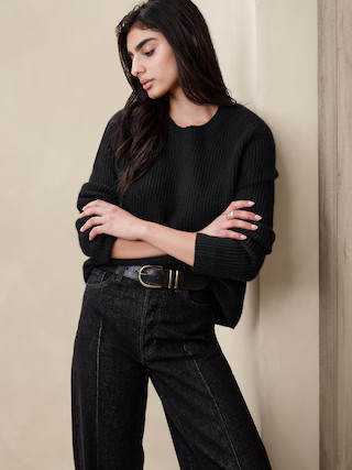 Lucia Cashmere Ribbed Sweater | Banana Republic (US)