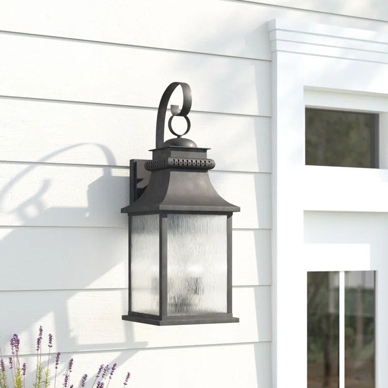 Warminster Oil Rubbed Bronze 3 - Bulb 26.5" H Ribbed Outdoor Wall Lantern with Dusk to Dawn | Wayfair Professional