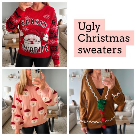 Ugly Christmas sweaters 

#LTKHoliday #LTKunder50 #LTKSeasonal